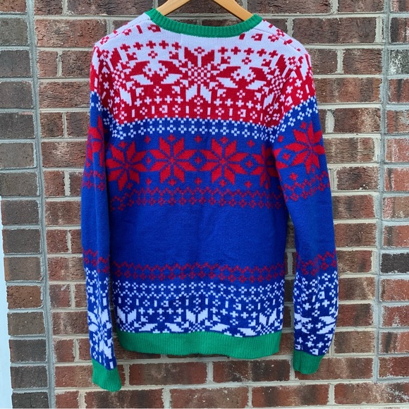Jolly Sweaters “Ugly Christmas” Groovy Santa Sweater Mens Medium - Picture 11 of 12